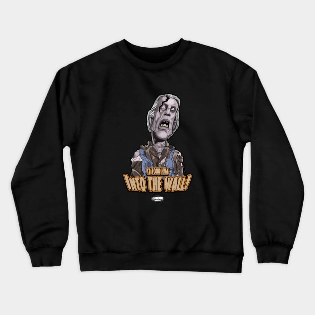 Zombie Construction Worker Crewneck Sweatshirt by AndysocialIndustries